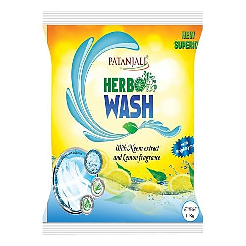 Patanjali Detergent Powder - Herbo Wash, 1 kg  