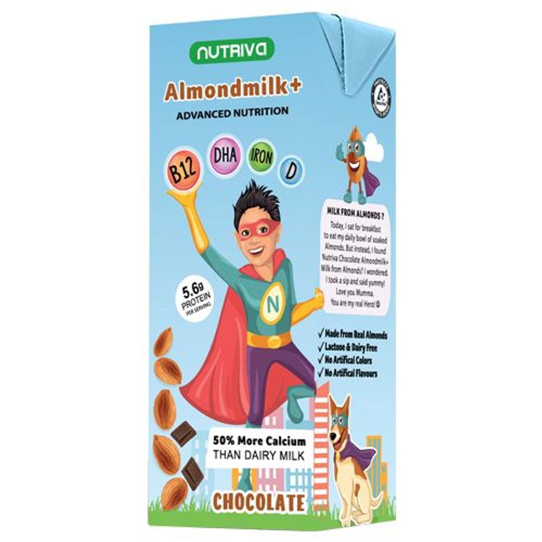 Nutriva Nutritional Drink - Almond Milk, Lactose Free, Superboy, 200 ml 