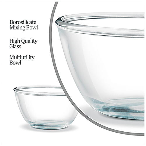 Buy Treo Borosilicate Mixing Bowl Set Without Lid Online at Best Price