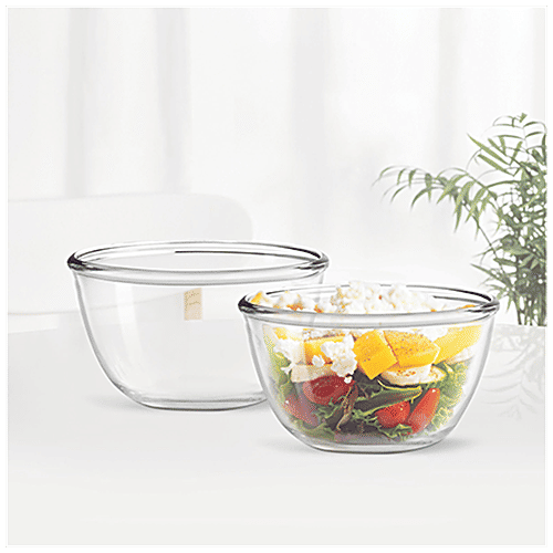 Treo Borosilicate Mixing Bowl Set Without Lid, 3 pcs (500 ml + 1 L + 1.5 L ) 