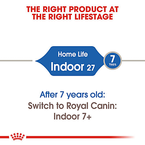 Royal Canin Indoor 27 Dry Cat Food, 2 kg  Feline Health Nutrition, Stool Odour Reduction, Moderate Calorie