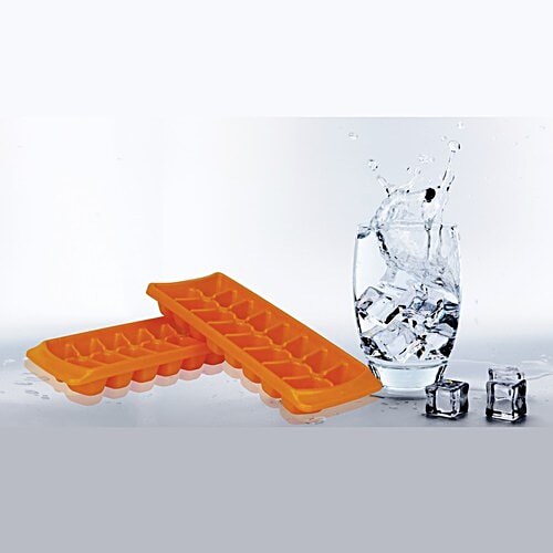 Princeware Ice Cube/ Freezer Tray - Mango Yellow, L5003X2, 2 pcs  