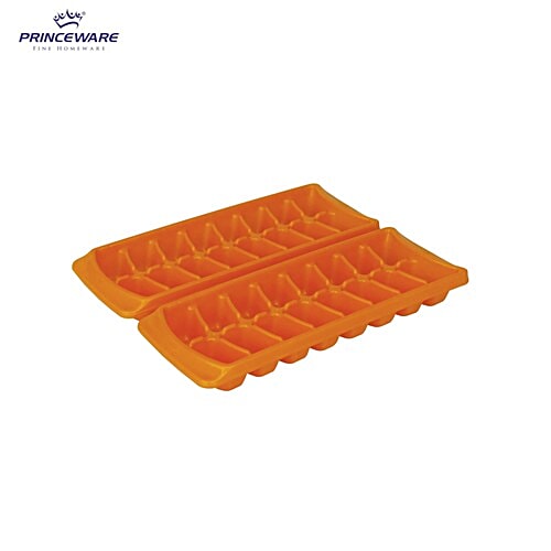 Princeware Ice Cube/ Freezer Tray - Mango Yellow, L5003X2, 2 pcs  