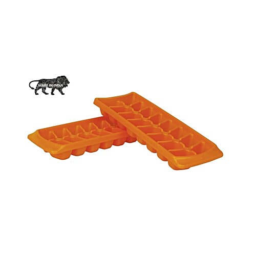 Princeware Ice Cube/ Freezer Tray - Mango Yellow, L5003X2, 2 pcs  