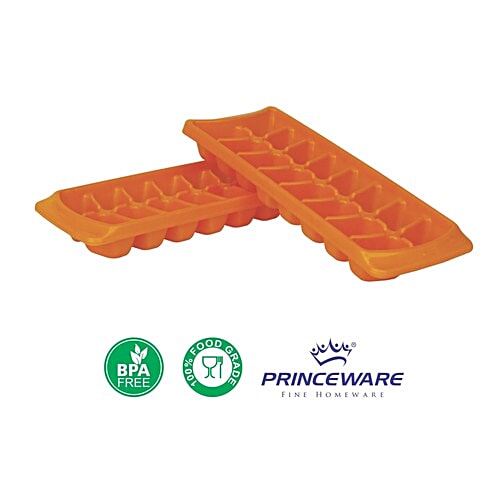 Princeware Ice Cube/ Freezer Tray - Mango Yellow, L5003X2, 2 pcs  