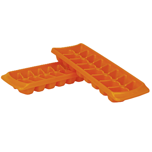 Princeware Ice Cube/ Freezer Tray - Mango Yellow, L5003X2, 2 pcs  