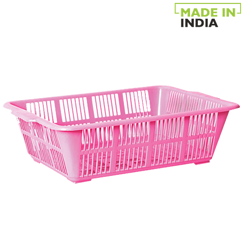 Princeware Kitchen Multiutility Plastic Tray No. 2 - Pink, L1662-LT, 1 pc  