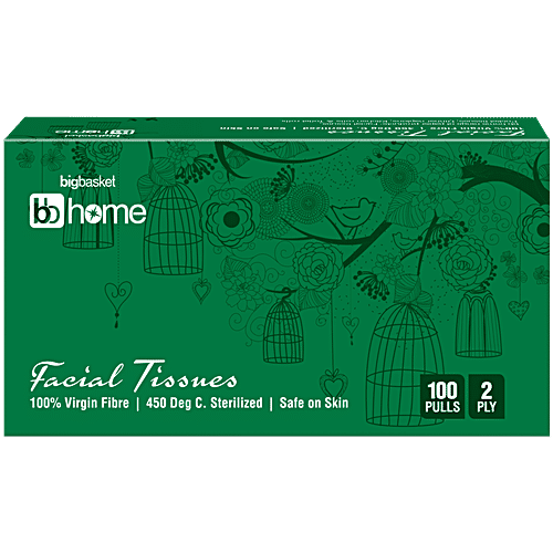 bb home Facial Tissues - 2 Ply, 100 Pulls (Pack of 4)