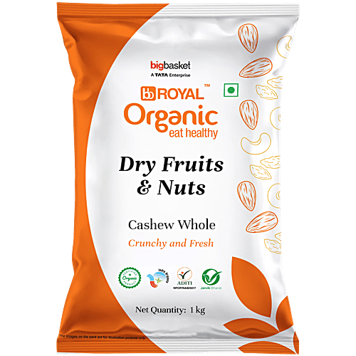 bb Royal Organic - Cashew/Kaju Whole Bold, 1 kg