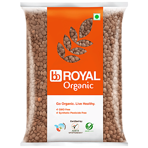 bb Royal Organic - Masoor Black Whole, 1 kg  