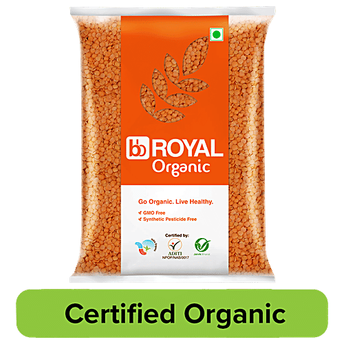 bb Royal Organic - Red Masoor Dal, Unpolished, 2 kg  