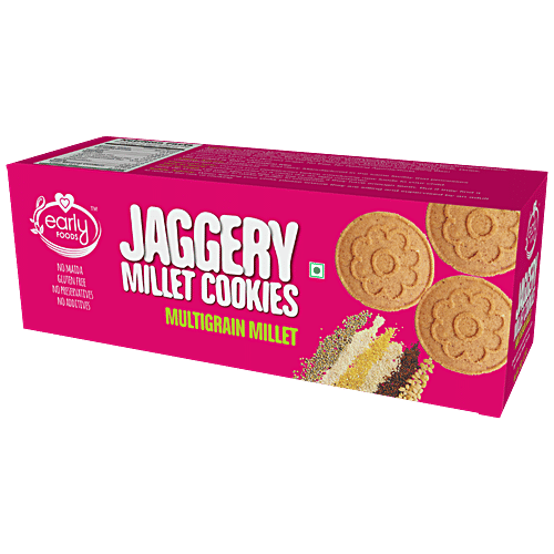Buy Early Foods Jaggery Millet Cookies Multigrain, No Maida, No