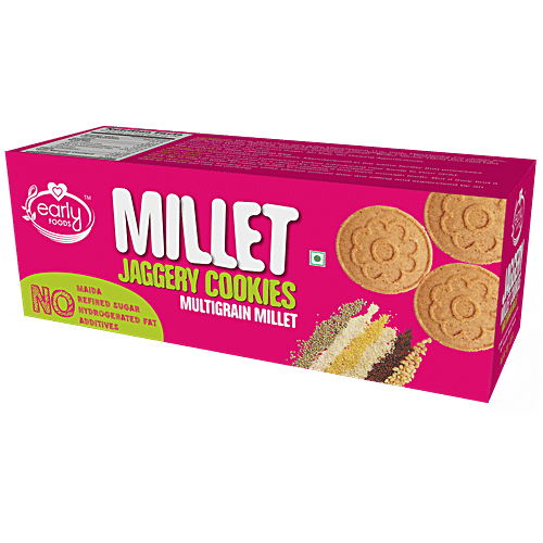 Buy Early Foods Jaggery Millet Cookies Multigrain, No Maida, No
