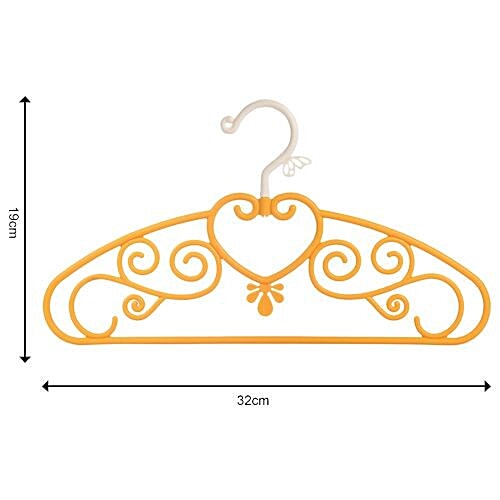 DP Clothes-Accessories Hanger - Plastic, Yellow YL BB588 4, 3 pcs  