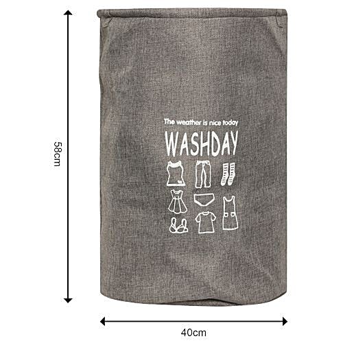 DP Clothes Storage Laundry Bag - Fabric, Grey, Gry BB 565, 1 pc  