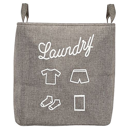 DP Clothes Storage/Laundry Bag - BB-553, Printed, Fabric, Washable, Durable, 34x34x35.5 cm, Grey, 1 pc  Lightweight, Durable