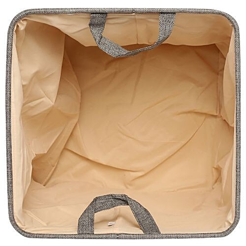 DP Clothes Storage/Laundry Bag - BB-553, Printed, Fabric, Washable, Durable, 34x34x35.5 cm, Grey, 1 pc  Lightweight, Durable