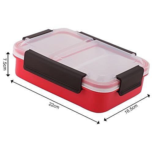 Homio Lunch Box - Plastic, Red - RedÂ  BB BB 579 3, 1 L  