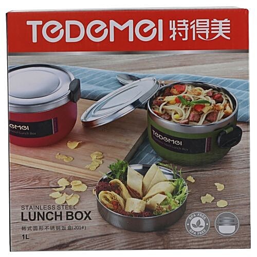 Tedemei Stainless Steel Lunch Box/Tiffin Set - Green BB 574 1, 1 L  