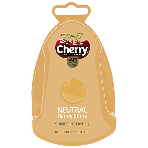 Cherry Blossom Neutral Handy Shine Shoe Shiner Sponge, 4 g Shines Instantly, Nourishes & Protects