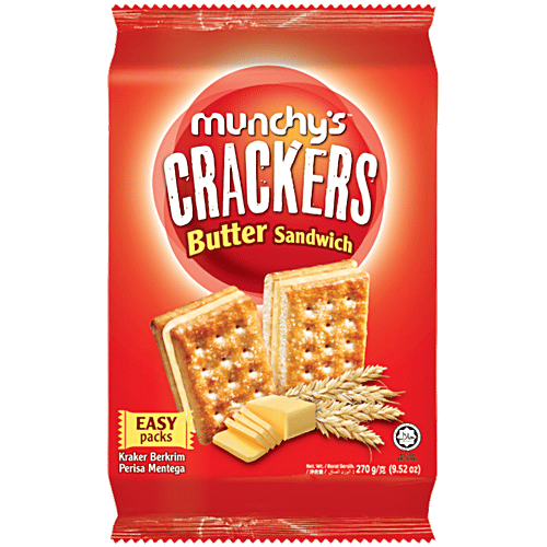 Munchys Butter Sandwich Crackers, 270 g Pouch