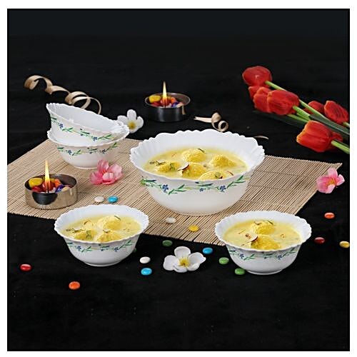 Cello Imperial Desert Opalware Pudding Set - Amazon Creeper, 5 pcs  