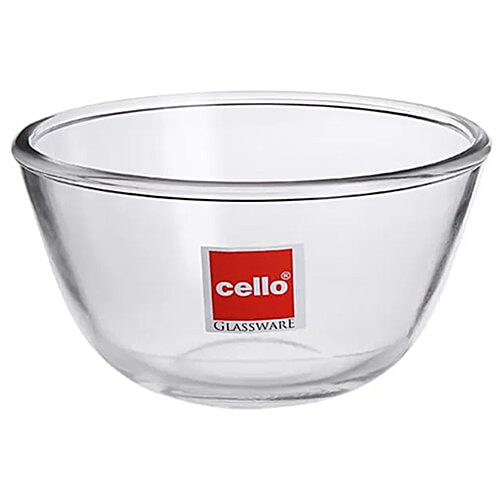Cello Glass Bowl For Mixing/Serving - Borosilicate, Ornella, 3 pcs (500 ml, 1 L & 1.5 l) Freezer Safe & Dishwasher Safe
