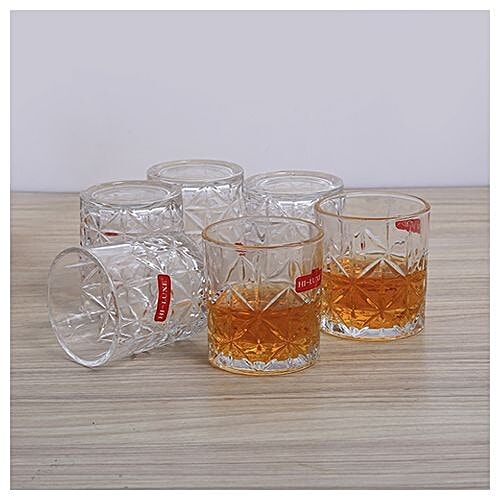 Hi-Luxe Crystal Juice Glasses, 6 pcs  