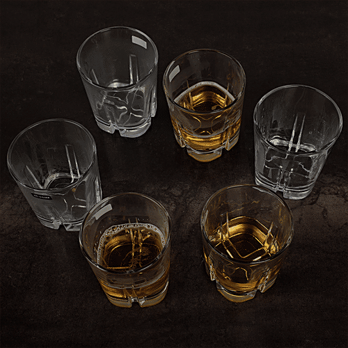 Hi-Luxe Whiskey Glass - Bell, 250 ml (Set of 6) 