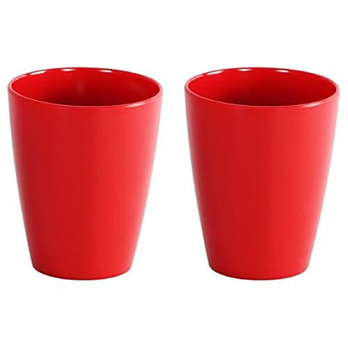 Iveo Chai/100% Melamine Water/Juice Tumbler - Red, 2 pcs  