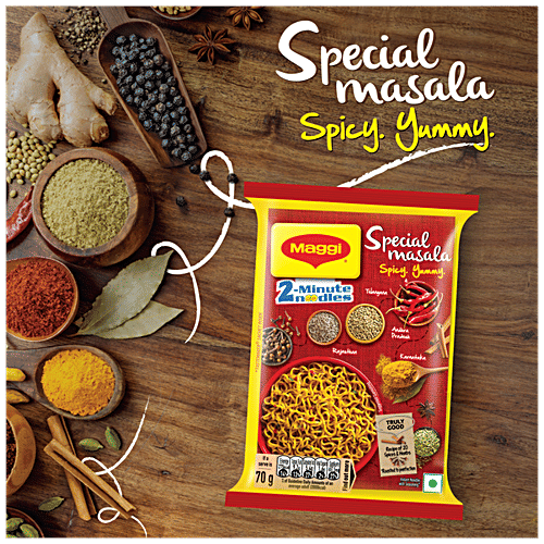 MAGGI  2-Minute Special Masala Instant Noodles, 840 g (Pack of 12) 