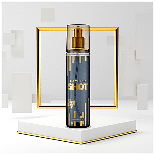 Layerr Shot Body Spray - Gold, Iconic, 135 ml  Refreshing & Ozonic, Long-lasting
