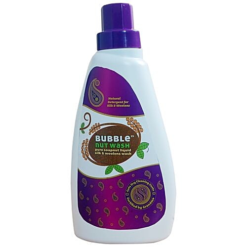 Bubblenut Wash Pure Soapnut Liquid - Silk & Woolen Wash, 500 ml  
