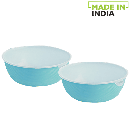 Saura Easy Lock Round Container, 800 ml Pack of 2 