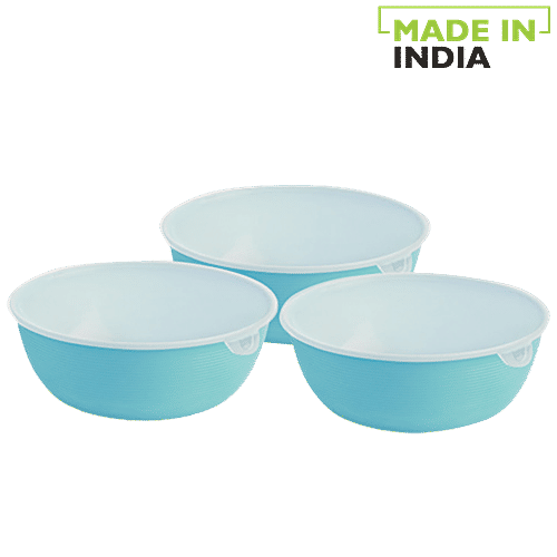 Saura Easy Lock Round Plastic Container, 3 pcs  