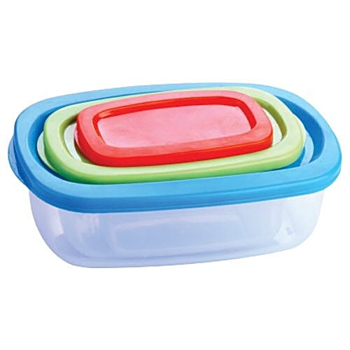 Saura Crunch Rectangle Container, 3 pcs  