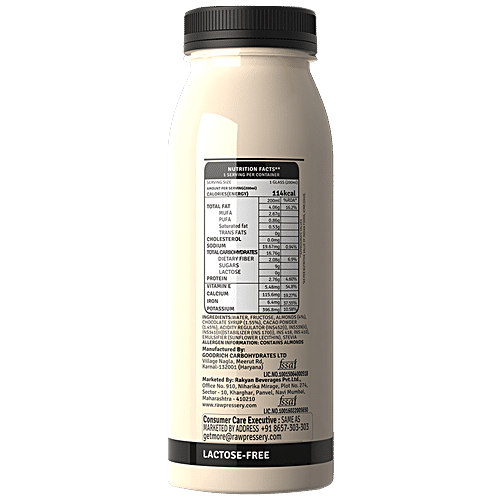 Raw Pressery Cocoa Almond Milk - Lactose Free, Dairy Free & Vegan, 200 ml  Vegan & Plant Protein
