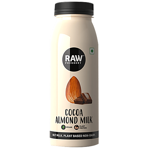 Raw Pressery Cocoa Almond Milk - Lactose Free, Dairy Free & Vegan, 200 ml  Vegan & Plant Protein
