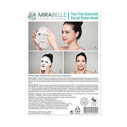 Buy Mirabelle Korea Turmeric, Essential Facial Sheet Mask Online at
