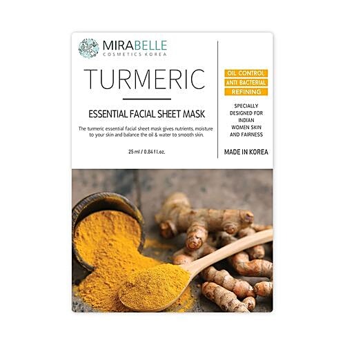 Mirabelle Korea - Turmeric, Essential Facial Sheet Mask, 1 pc  