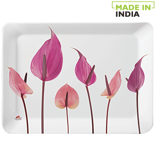 Servewell Pure Melamine Medium Tray - Calla Flower, 1 pc  