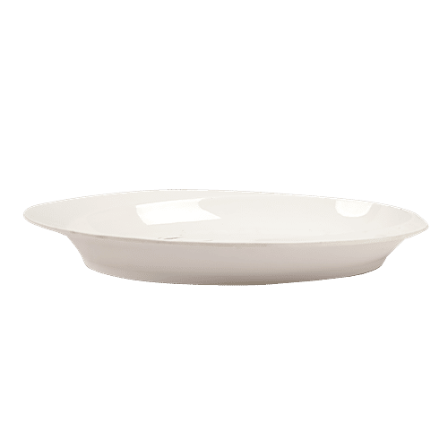 Servewell Pure Melamine Oval Round Serving Platter- Kalpak, 1 pc  Dishwasher Safe