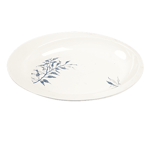 Servewell Pure Melamine Oval Round Serving Platter- Kalpak, 1 pc  Dishwasher Safe