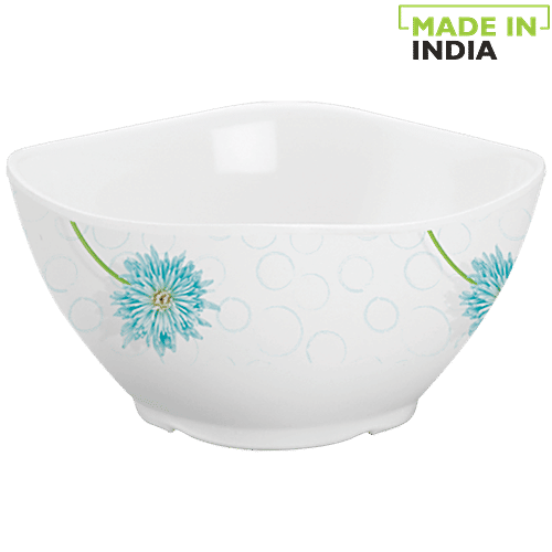 Servewell Pure Melamine Sq Round Katori - African Daisy, 1 pc  