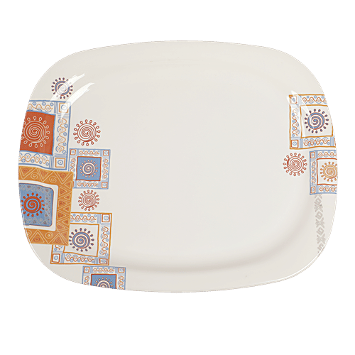 Servewell Pure Melamine Sq Round Serving Platter - Calico, 1 pc  