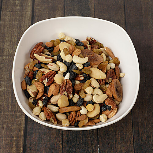 Servewell Pure Melamine Round Serving Bowl With Lid - Marbo Wood, 1 pc  