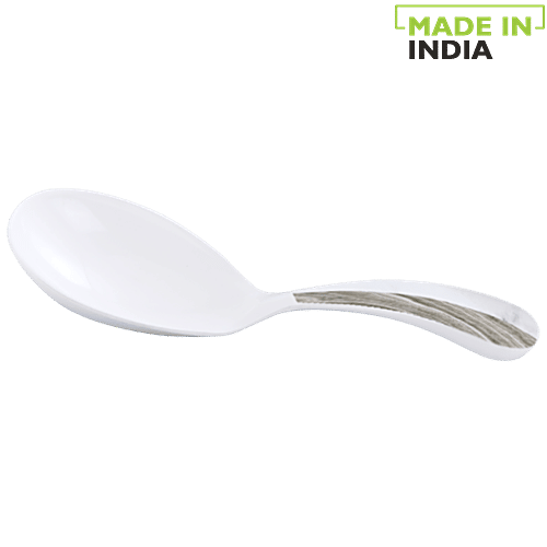 Servewell Pure Melamine Symphony Serving Spoon - Marbo Wood, 1 pc  