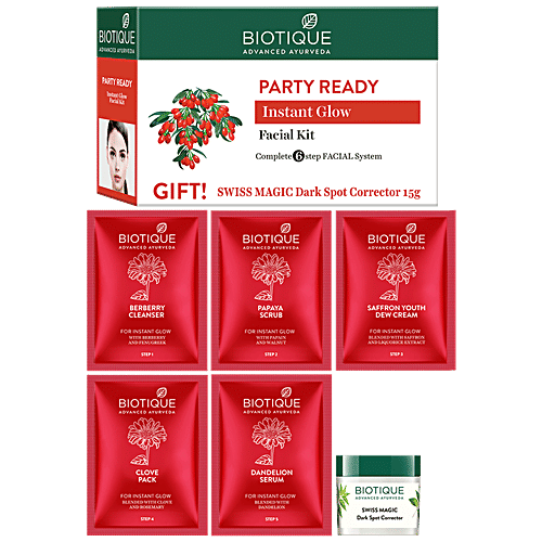 Buy BIOTIQUE Facial Kit Party Glow Online at Best Price of Rs 216