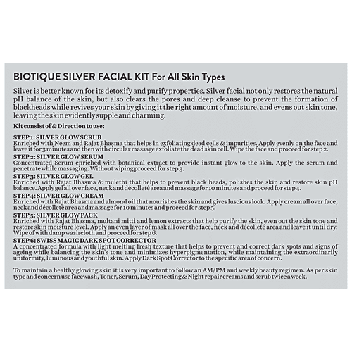 BIOTIQUE Facial Kit - Silver, 65 g  
