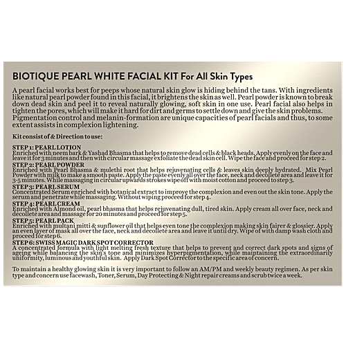 BIOTIQUE Facial Kit - Pearl White, 65 g  